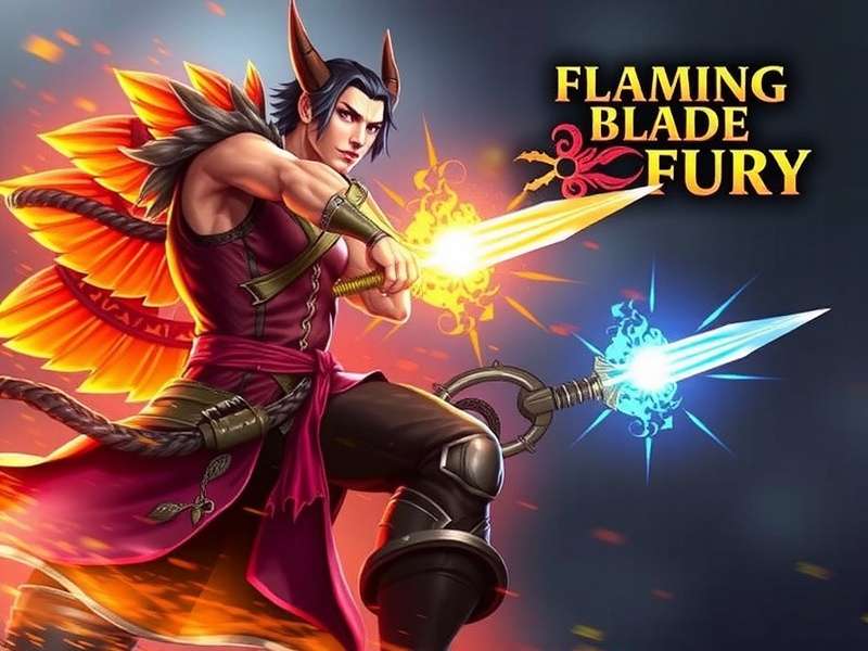 Combat mechanics demonstration Flaming Blade Fury combat system